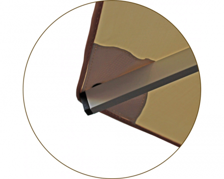 Зонт квадратный 2.5 х 2.5 м (8 спиц) сталь цинк, с воланом